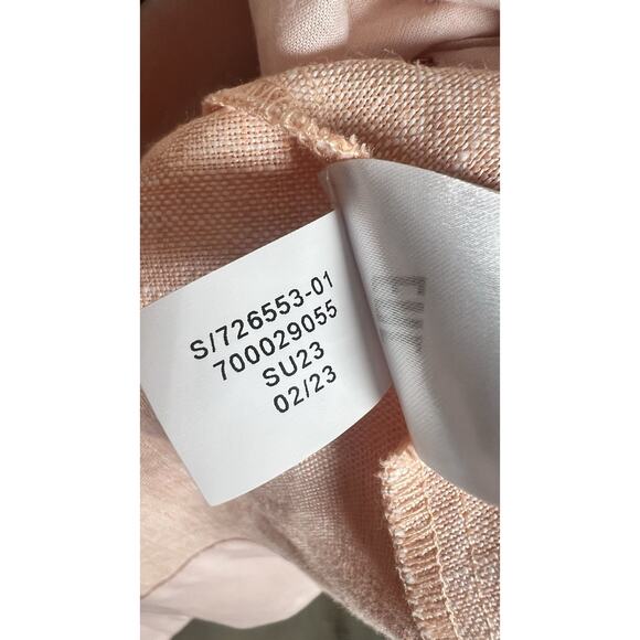 Banana Republic‎ Linen Kenza Mini Dress Babydoll Pink Size 6 Sundress NEW - Picture 12 of 14